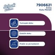 Selpak Professional Extra Kutu Mendil 21 x 18 cm 80 Yaprak x 24 Adet