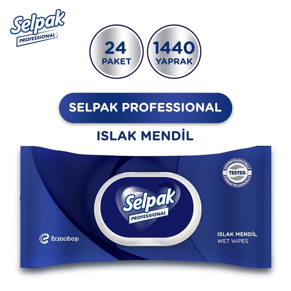 Selpak Professional Islak Mendil 60 Yaprak x 24 Adet