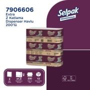 Selpak Professional Extra Z Katlı Dispenser Havlu 200 Yaprak 12'li