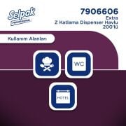 Selpak Professional Extra Z Katlı Dispenser Havlu 200 Yaprak 12'li