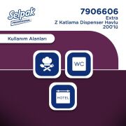 Selpak Professional Extra Z Katlı Dispenser Havlu 200 Yaprak 12'li
