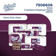 Selpak Professional Extra Z Katlı Dispenser Havlu 200 Yaprak 12'li