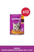 Whiskas Sos Içinde Tavuklu Yetişkin Kedi Konservesi 400 gr x 12