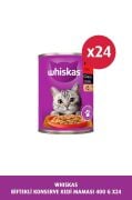 Whiskas Sığırlı Soslu Kedi Konserve 400 gr x 24
