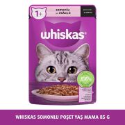 Whiskas Pouch Sos Içinde Somonlu Yetişkin Kedi Konservesi 85 gr