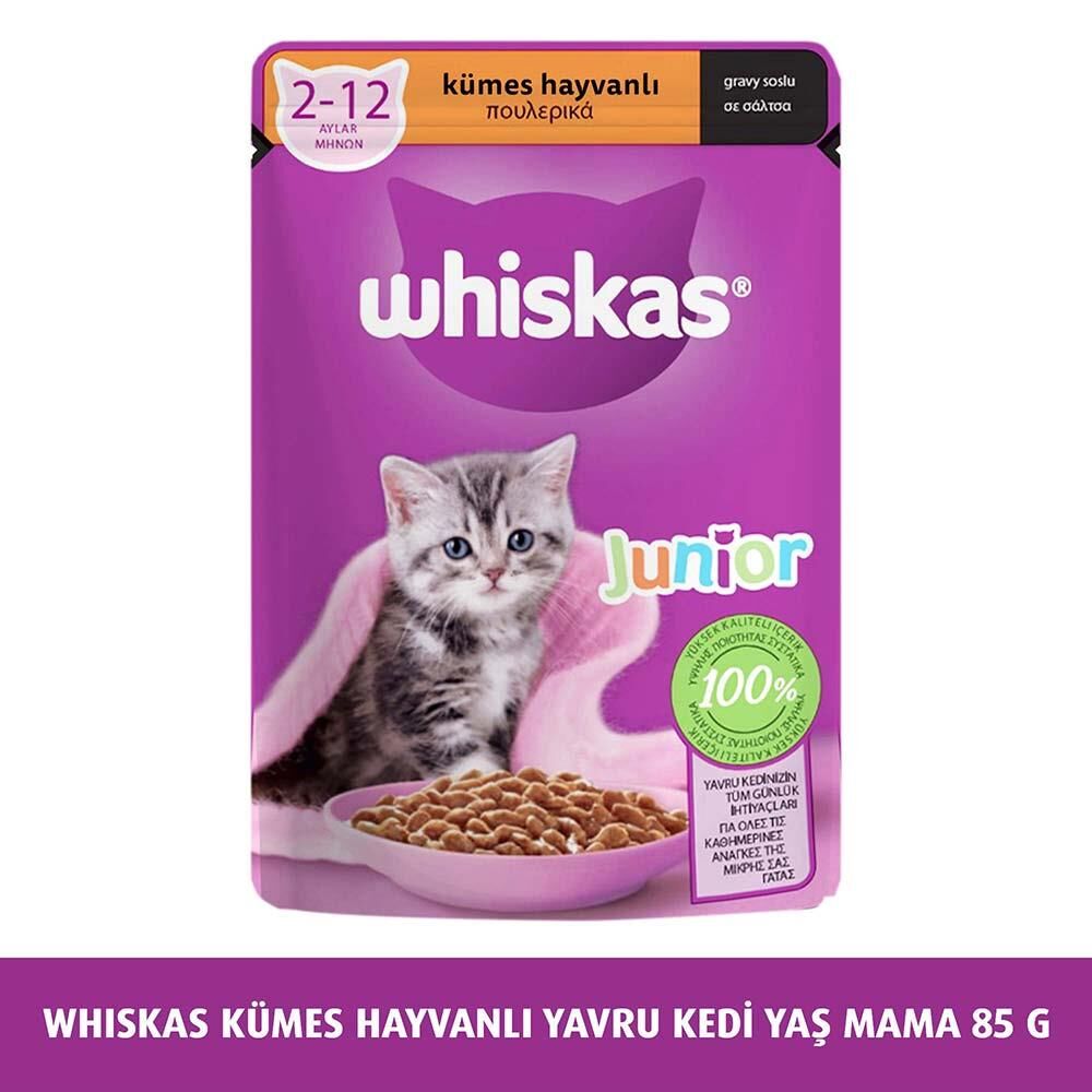 Whiskas Pouch Yavru Kümes Hayvanlı Kedi Maması 85 gr