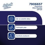 Selpak Professional Premium 24x24 cm 50'li Mini Peçete x 24 Adet