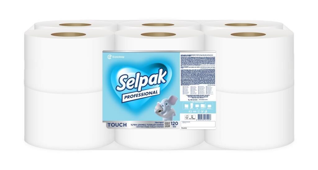 Selpak Professional Touch İçten Çekmeli Tuvalet Kağıdı 12 Rulo 120 Metre