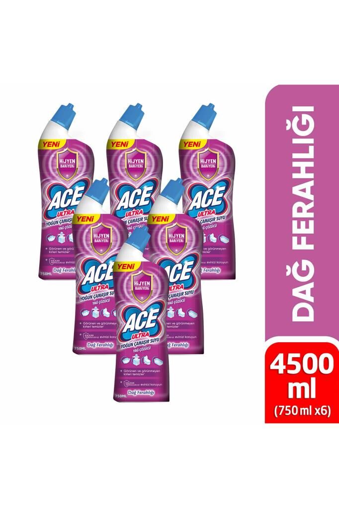 ACE Ultra Yoğun Kıvamlı Çamaşır Suyu Dağ Tazeliği 810g X 6 Adet