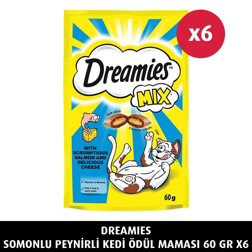 Dreamies Mix Somon Balıklı Ve Peynirli Kedi Ödülü 60 gr x 6 Adet