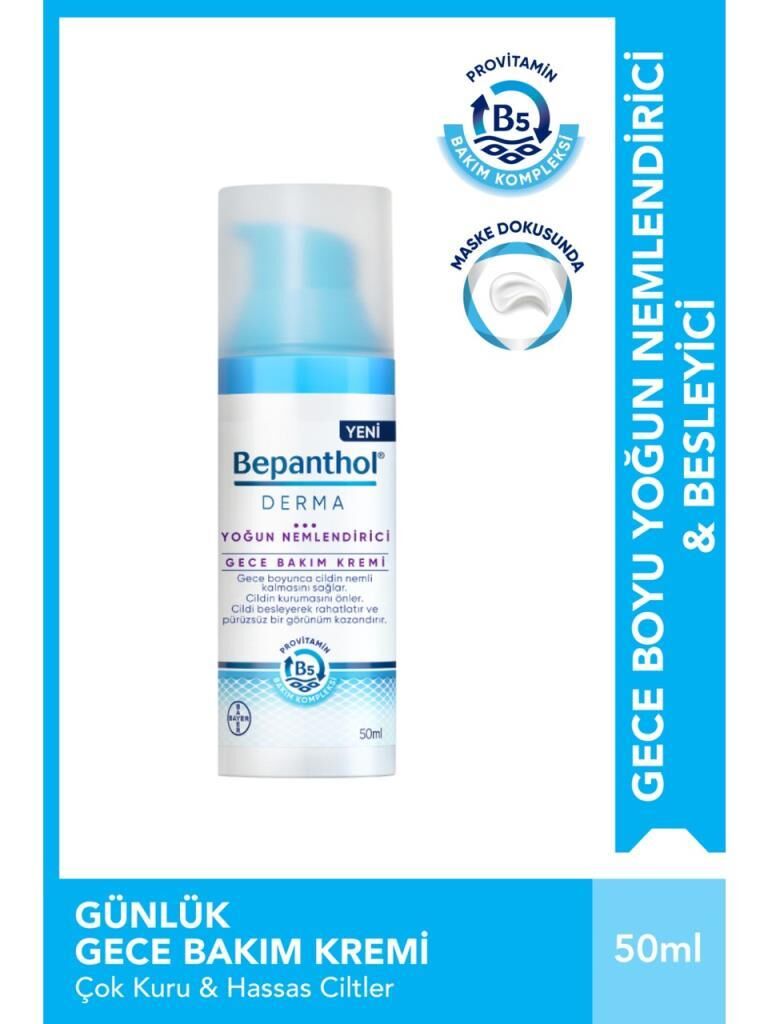 Bepanthol Derma Yoğun Nemlendirici Gece Bakım Kremi 50 ml