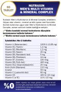 Nutraxin Multivitamin Mineral Complex Erkek 60 Tablet