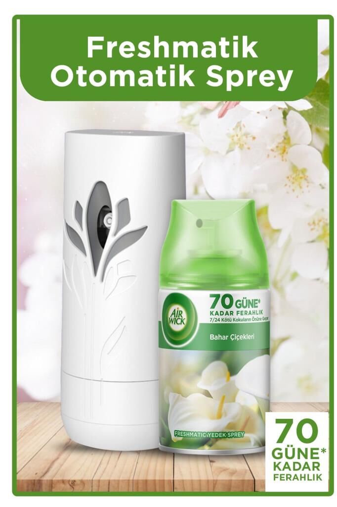 Air Wick Freshmatic Otomatik Sprey & Bahar Çiçekleri Yedek Sprey Oda Kokusu Kiti