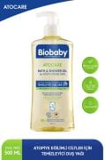 Biobaby Atocare Atopi Eğilimli Ciltler İçin Temizleyici Duş Yağı 500 ML Seramid Prebiyotik Omega 3 - 6 Yulaf